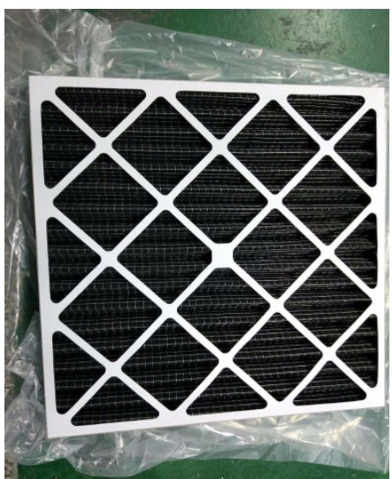 Filtro de carvão ativado plissado para filtro HVAC